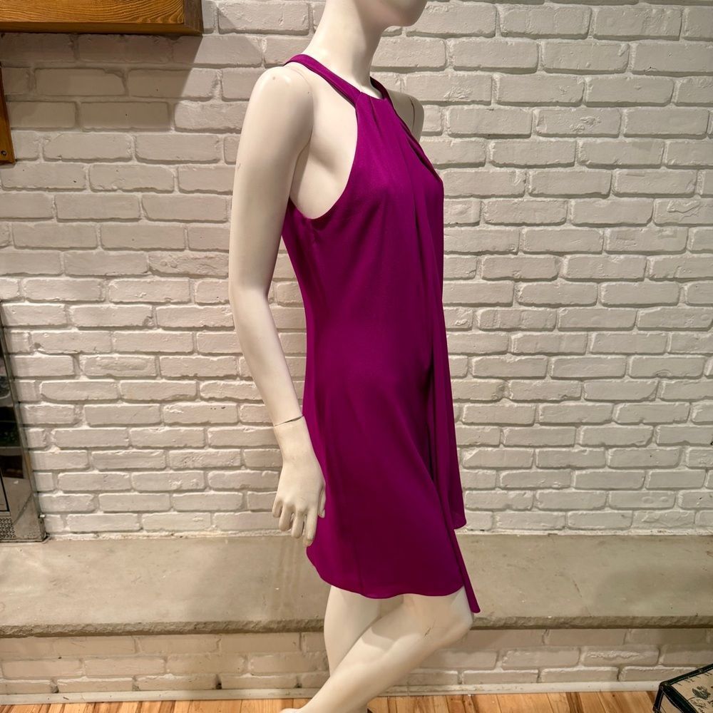 NWT Badgley Mischka Size 4 Fuchsia Pink Halter Cocktail Party Wedding Designer - Picture 7 of 8